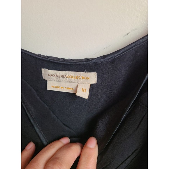 Vintage Maxazria Collection Women's Dress Spaghetti Straps Black Size 10 - Picture 9 of 12